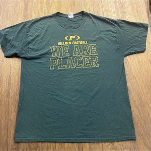 Hillmen Football We Are Placer Green Graphic Crew Neck Tee XL